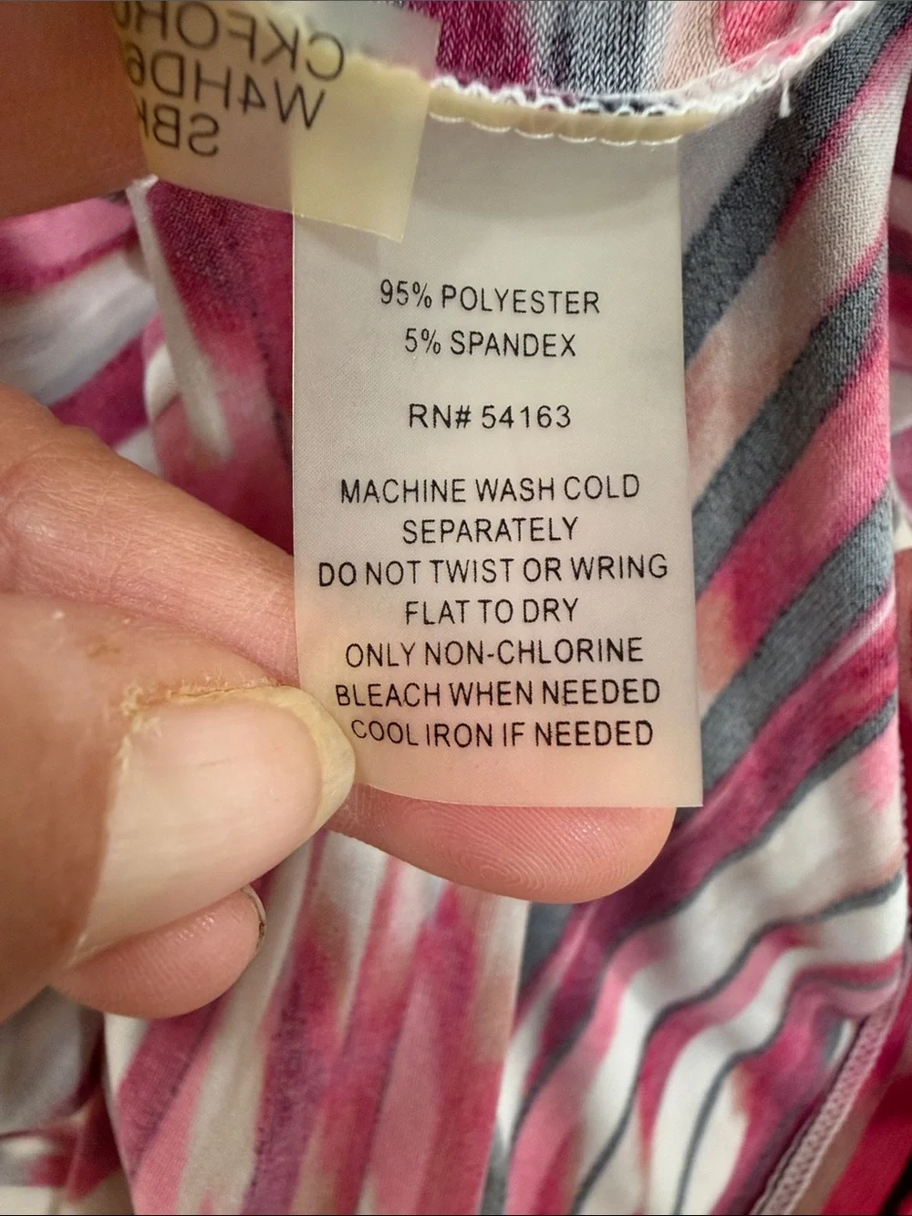 Calvin Klein Women’s Sz 0X Pink, Black & White Striped Wrap Dress Stretch